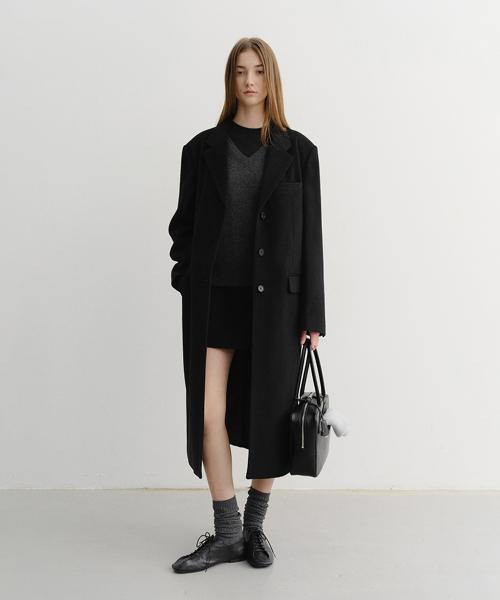 ESSENTIAL CASHMERE SINGLE COAT_UDCO5D222_BLACK