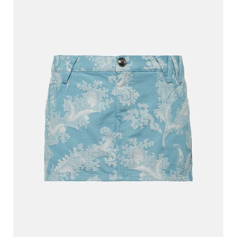 비비안웨스트우드 Foam 자카드 데님 미니스커트 블루 P00917734