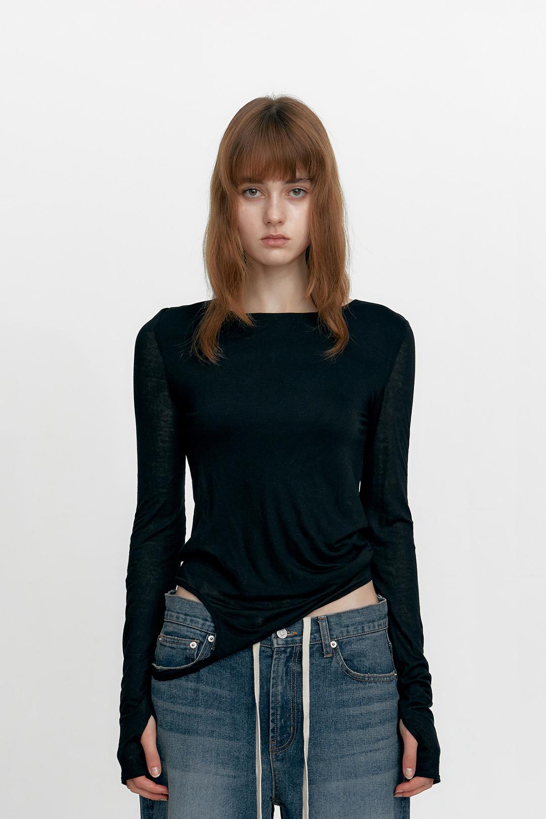 TWO WAY LAYERED TOP, BLACK
