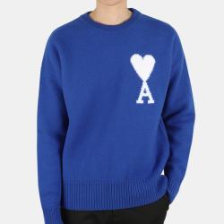 디몬트 22 S/S 아미 남성 빅하트 로고 오버핏 니트 블루 H21K019 018 490