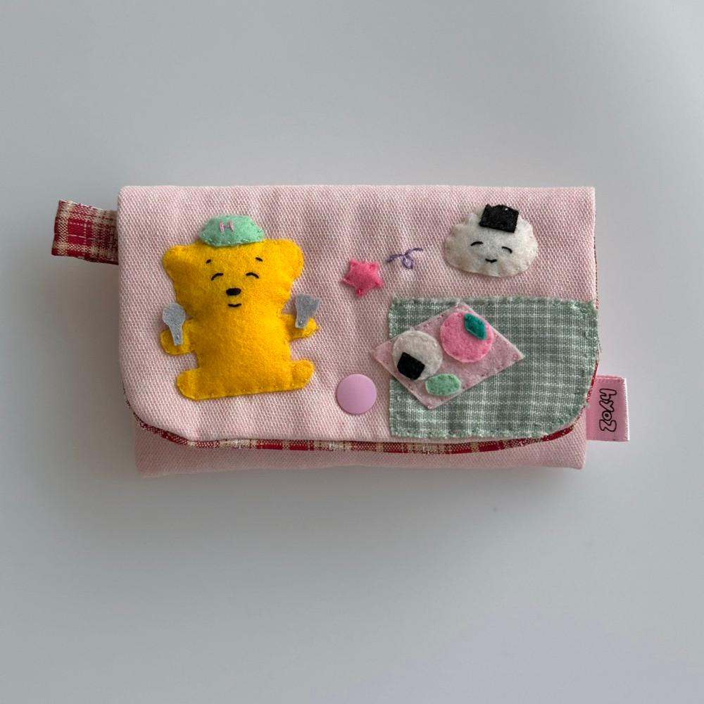 주먹밥의 자유(핑크)_효쯔 카드지갑