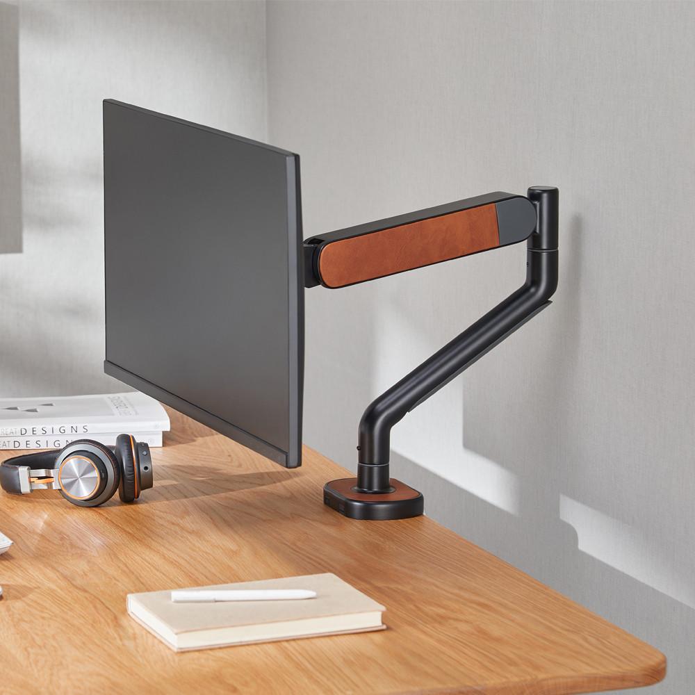 루나랩 아티스 가죽 패브릭 디자인 모니터암 거치대 싱글