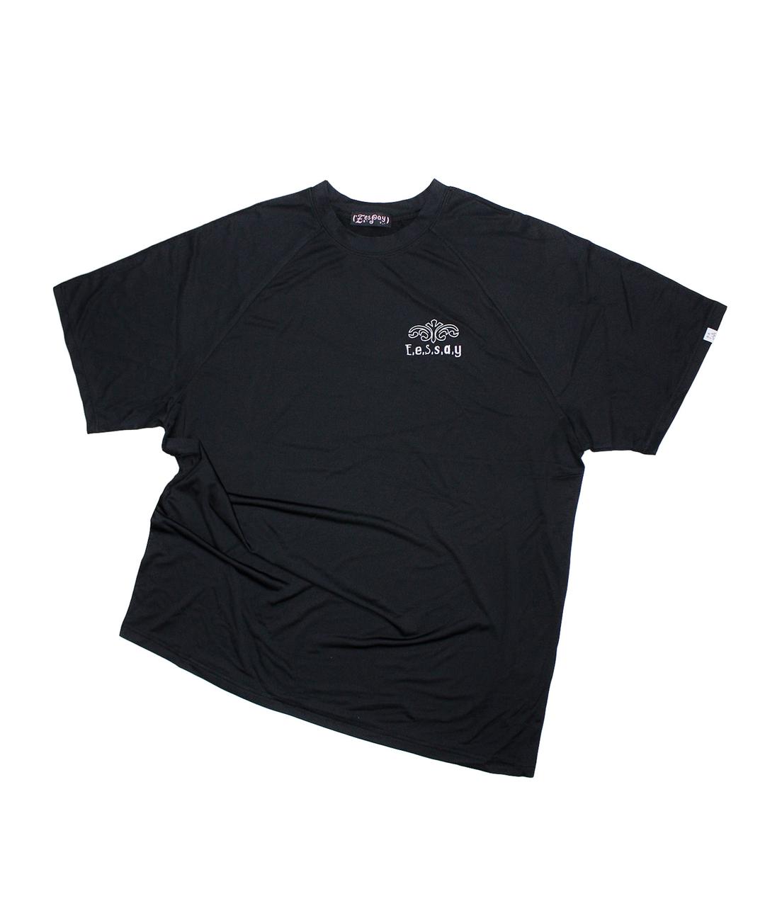 [ R ] ES RAGLAN TEE - BLACK × BLACK