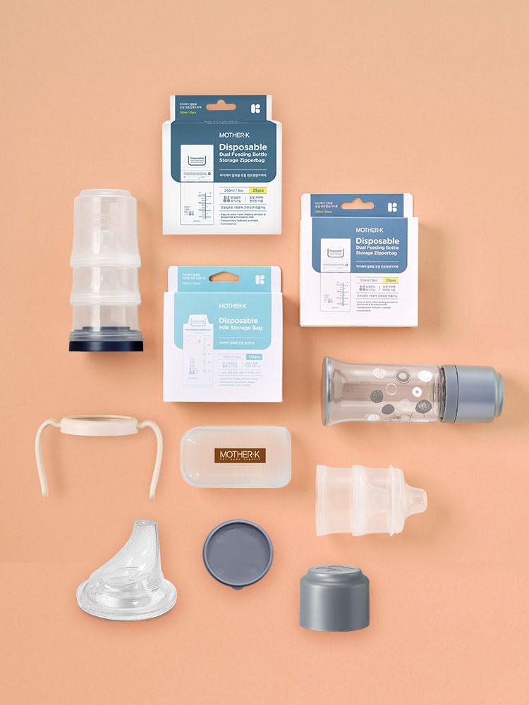 마더케이 369 일회용 젖병 젖병지퍼백 스크류 캡 핸들 스파우트젖꼭지