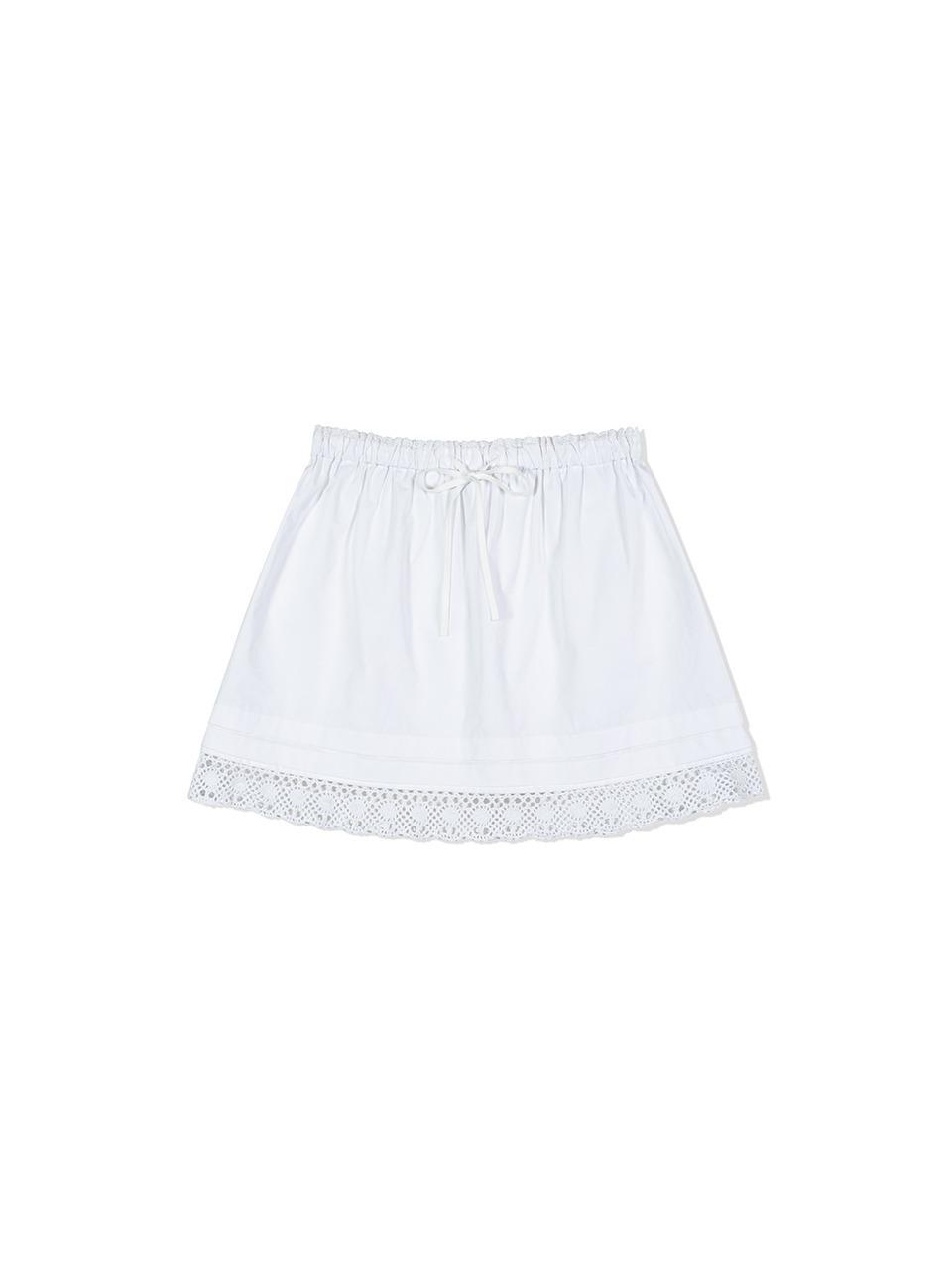 Crocher Flare Skirt White_F251SK02