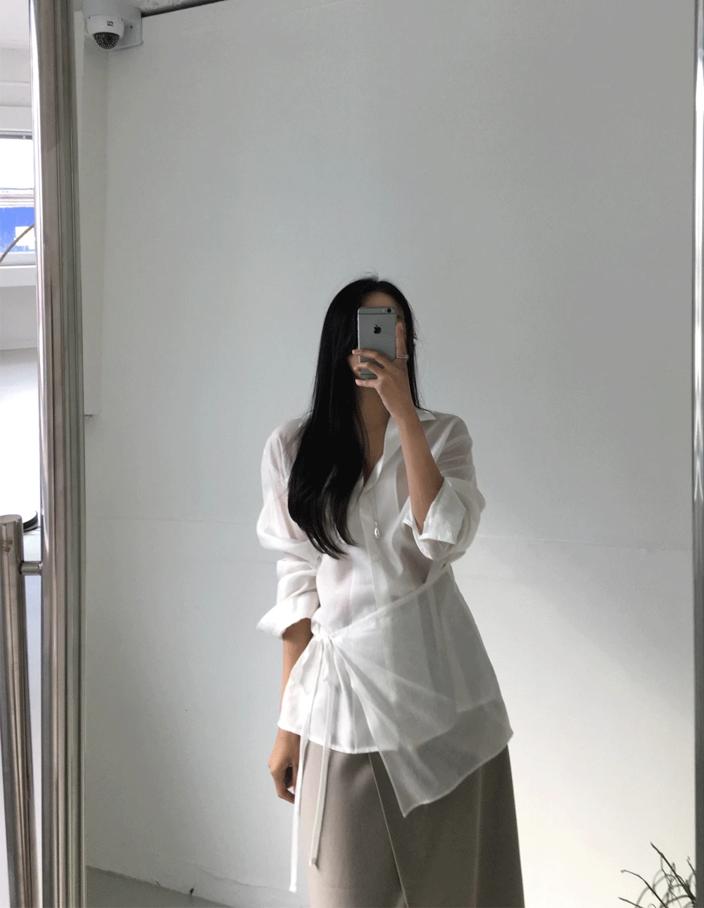 투웨이 레이어드 랩 셔츠 - SH