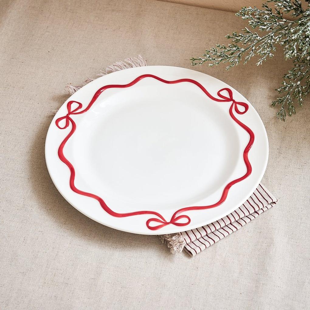 메리오너먼트 리본양각 접시 D24_CA9125060