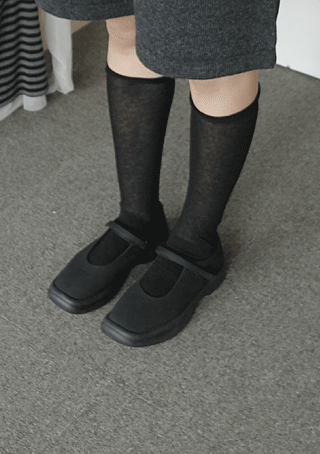basic loose knee socks (4colors)