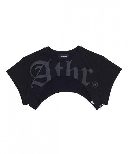 블랙 맥시 크롭 ATHR 티셔츠