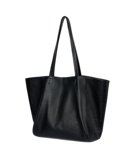 [With 해수] 베를리너 레더 백 (소가죽 블랙)