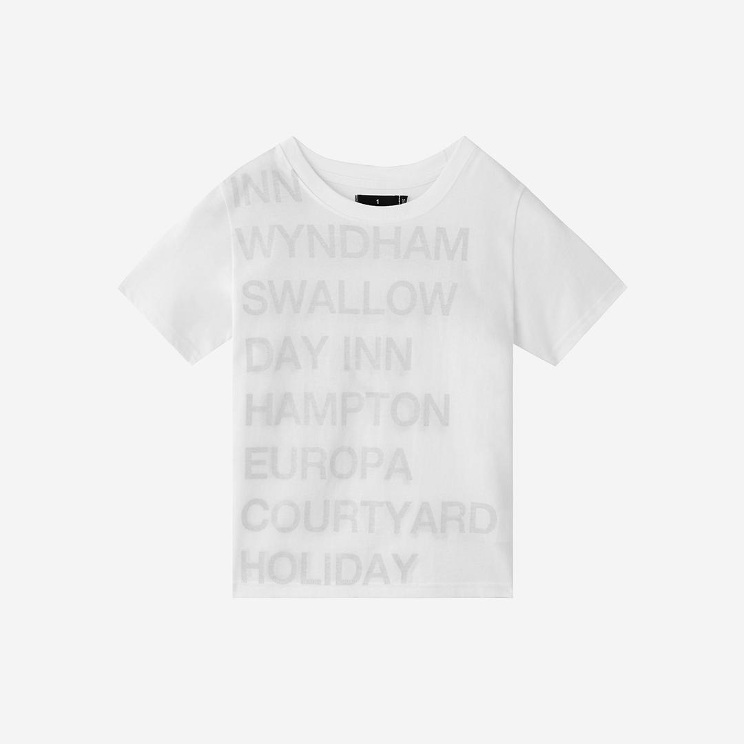 Safarispot Women 1/2 Highway Inn T-Shirt White Black