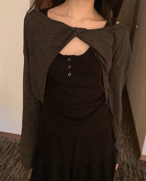 twist crop bolero  / 2color