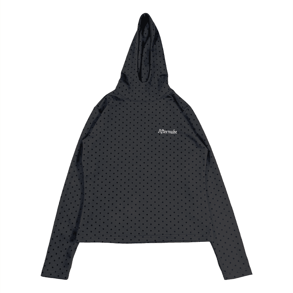 POLKA DOT HOODIE (CHARCOAL)