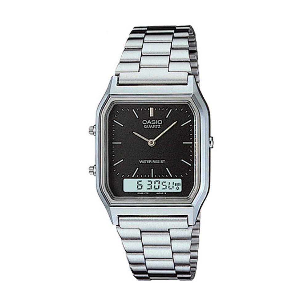 카시오 메탈 시계 공용 전자 빈티지 AQ-230A-1D