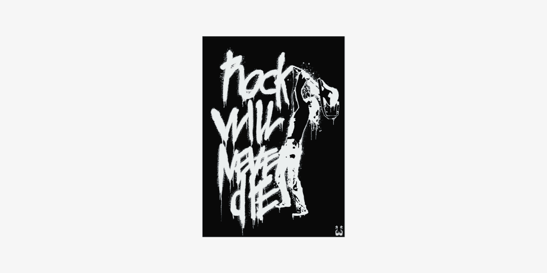 rock will never die poster black
