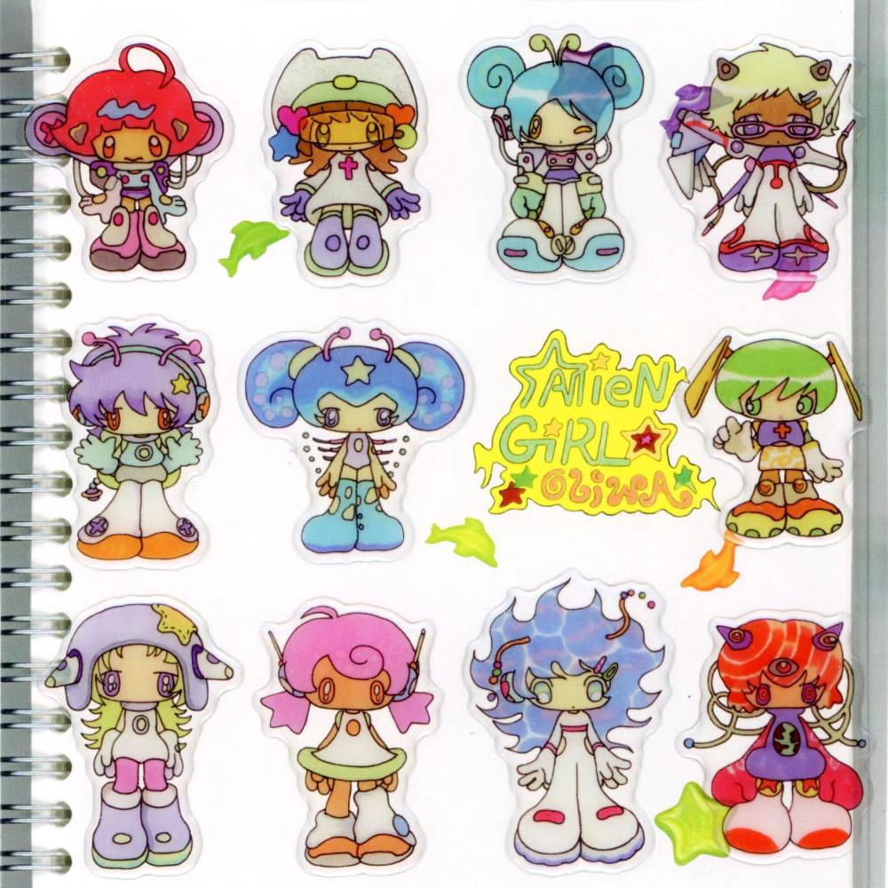 [ Oliwa ] My Alien Girls 입체 글리터 스티커