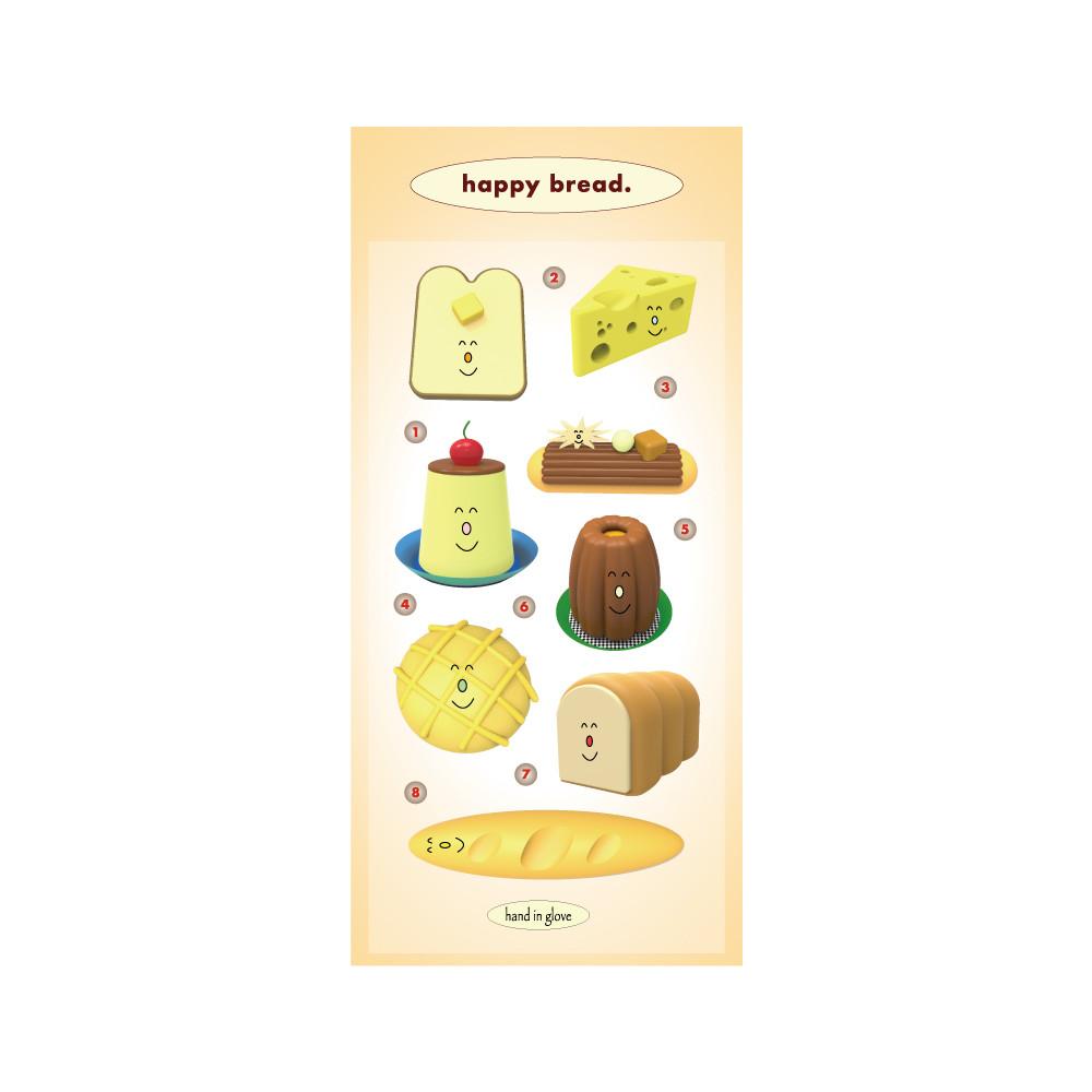 [hand in glove] happy bread sticker