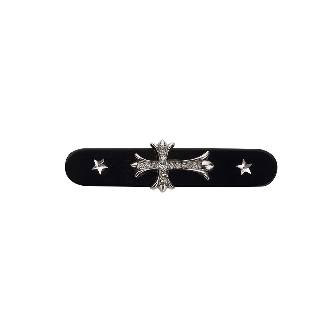 챠미 swarovski cross hair pin