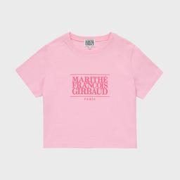 W CLASSIC LOGO CROP TEE pink
