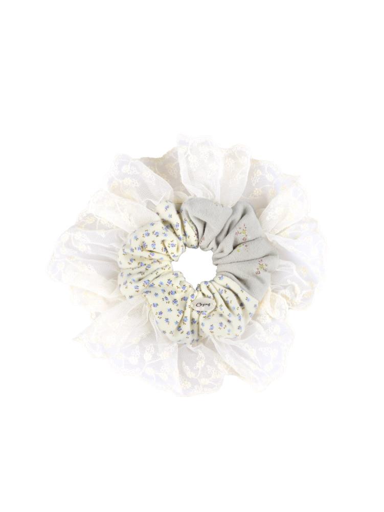 Lace scrunchie_mint cream