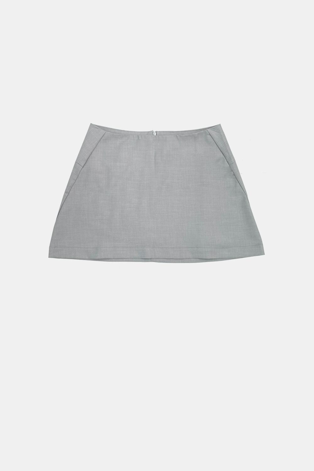 horizon dart mini skirt (light grey)