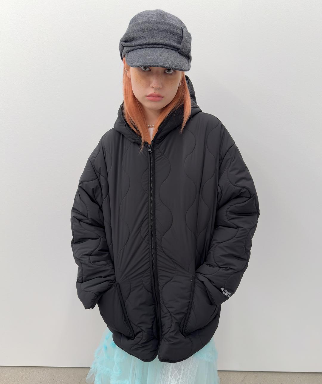 Quilted Puffer Jacket [Black]