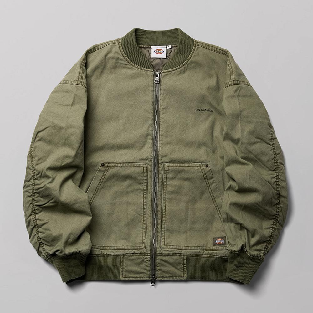 가먼트 다이드 봄버 재킷 Olive