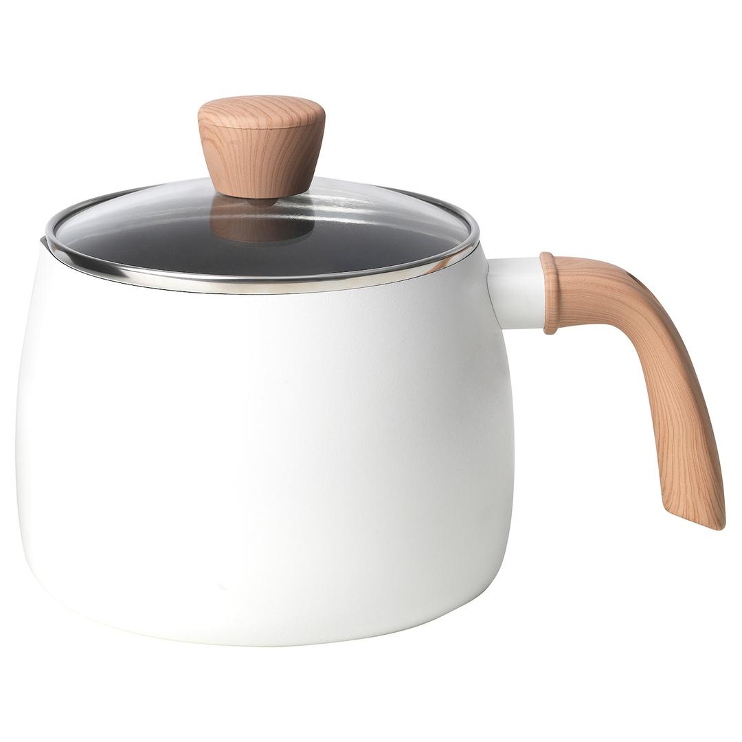 MANGOFISK 망오피스크 소스팬+뚜껑 - 논스틱 코팅/화이트 2.3 l