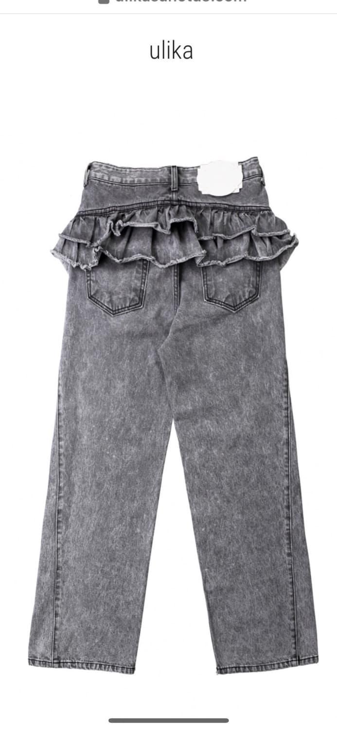 울리카 프릴 데님 Ulika frill denim pants | 후루츠패밀리