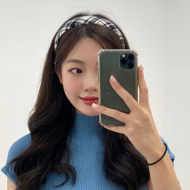 [1/1+1할인] 니트 체크 볼륨 도톰 헤어밴드 머리띠 9종