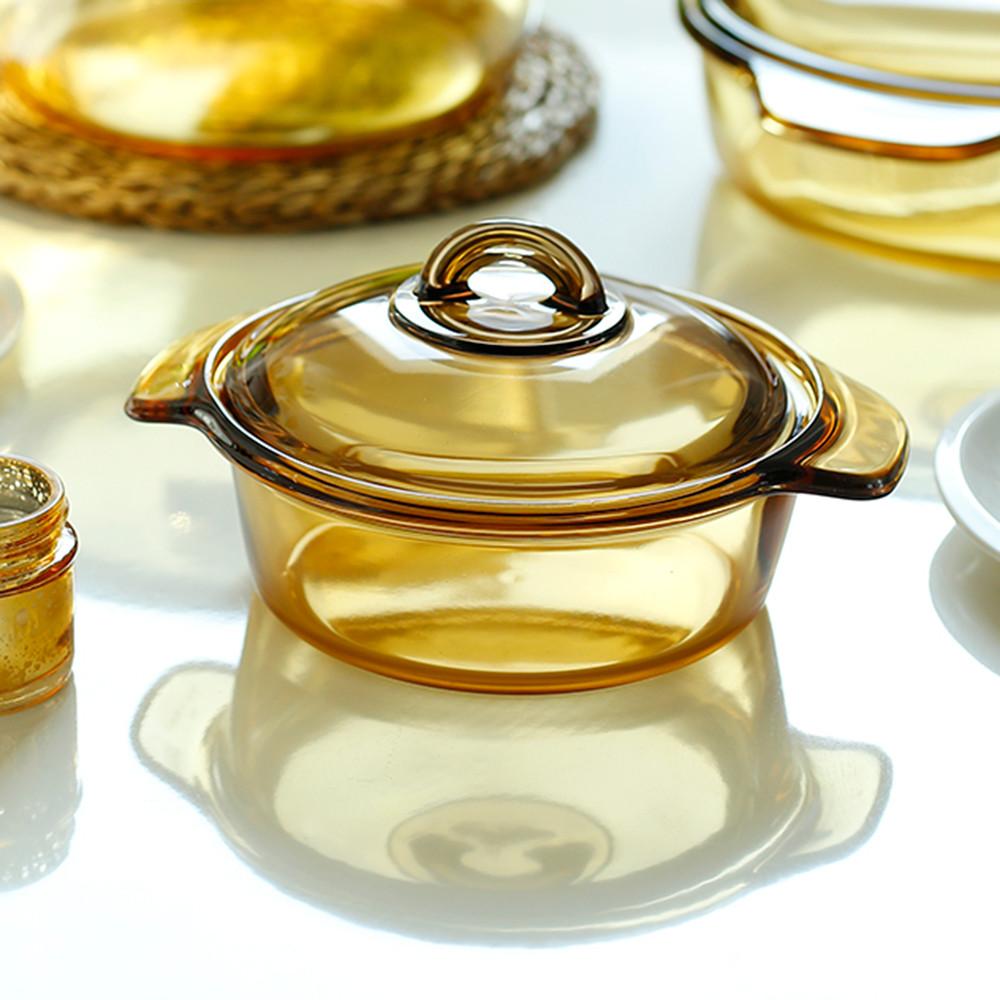 루미낙 아코록 블루밍 내열 유리 냄비 양수 1L