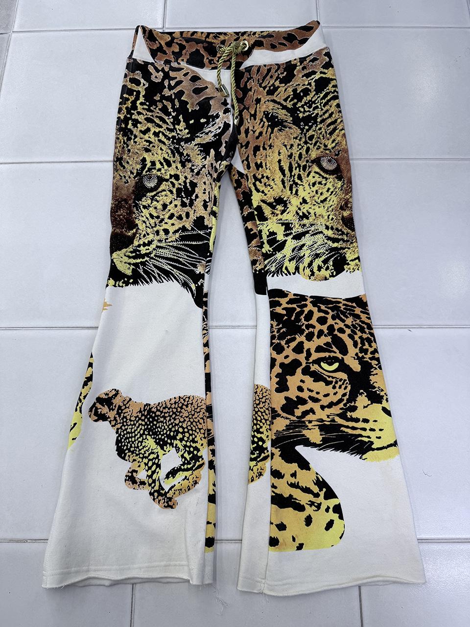 leopard bootcut sweat pants