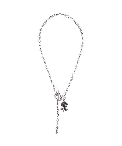 빈티지 플라워 토글바 목걸이