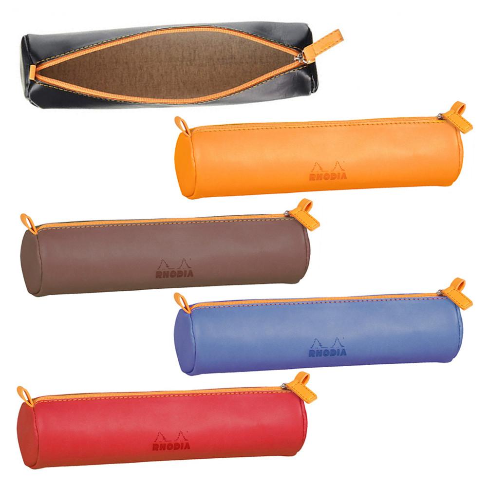 로디아 필통 라마 원형 펜슬케이스 펜 케이스 인조가죽