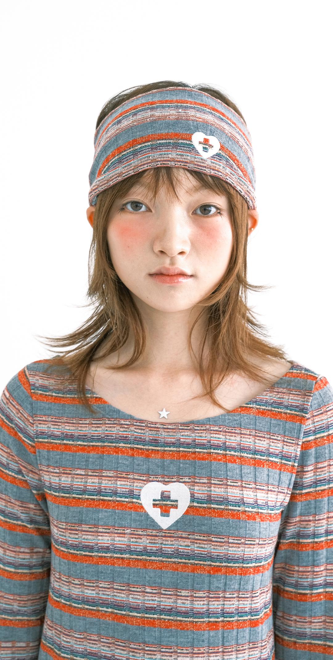 [F.E.E.S] rainbow sheer knit hair band