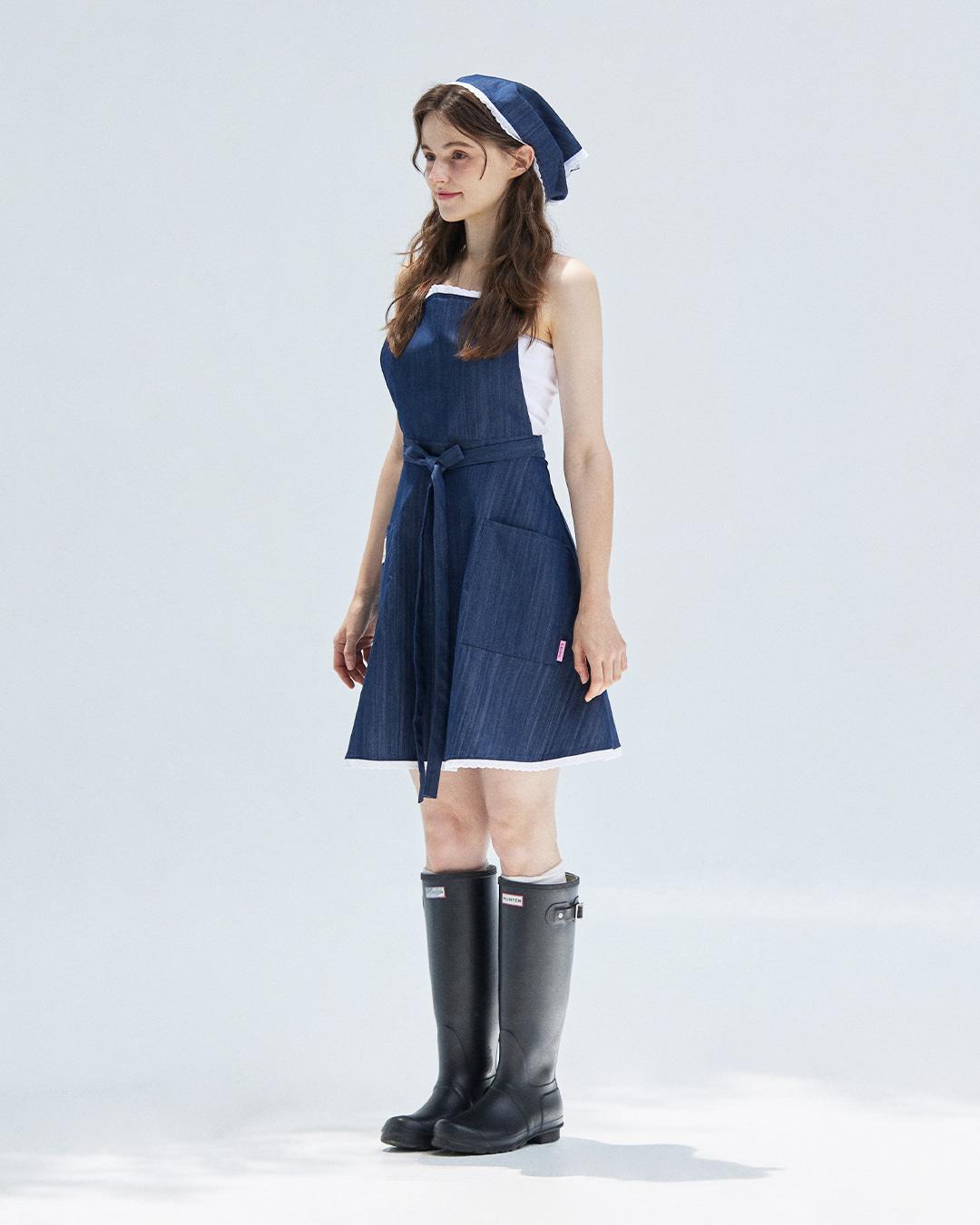 로맨틱 레이스 숏 ROMANTIC LACE SHORT APRON [데님]