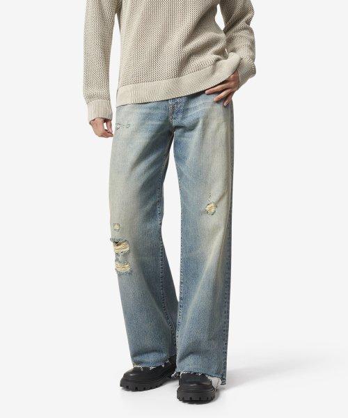 알썰틴(R13)  디스트레스 이펙트 보이프렌드 데님 팬츠 - 블루 / R13MD038D127B - 사이즈 & 후기 | 무신사