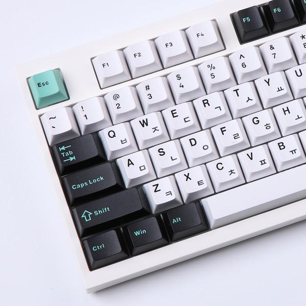 몬스타 가츠 북극아침 132키 체리 한글 정각 PBT 이중사출 커스텀 기계식 키보드 키캡
