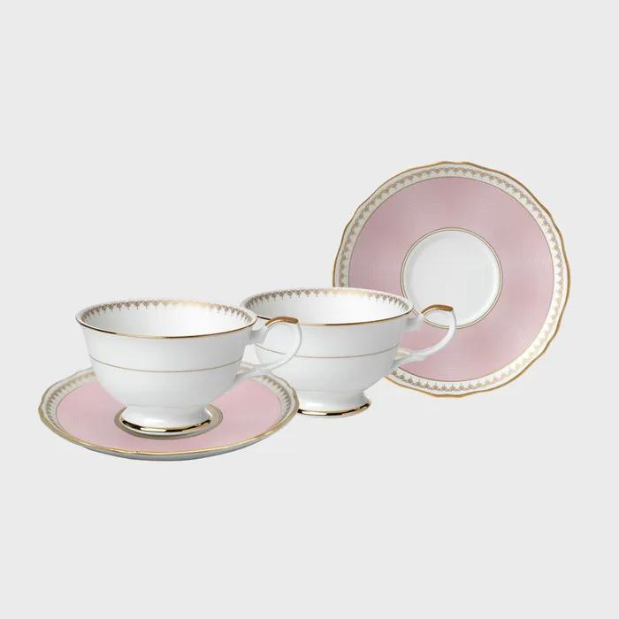 로얄 파스텔핑크 커피잔 2인 세트