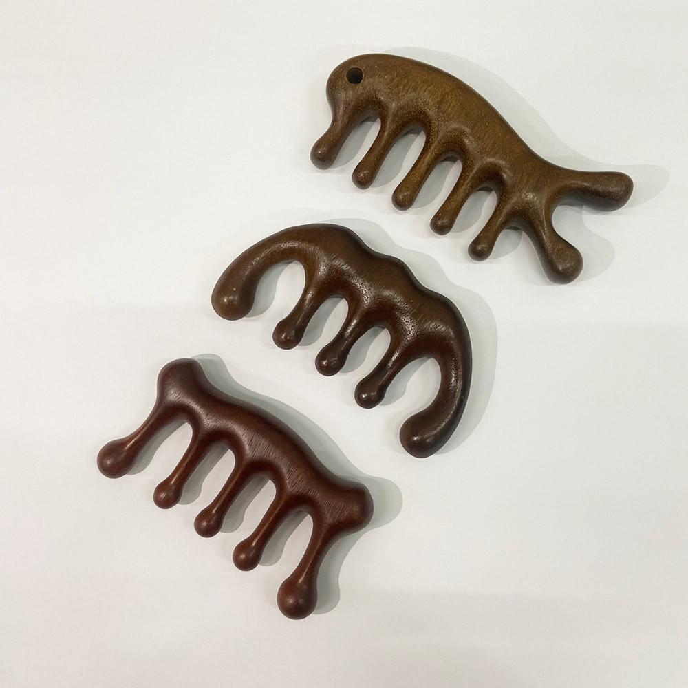 우드 괄사 두피 얼굴 어깨 만능 원목 마사지기