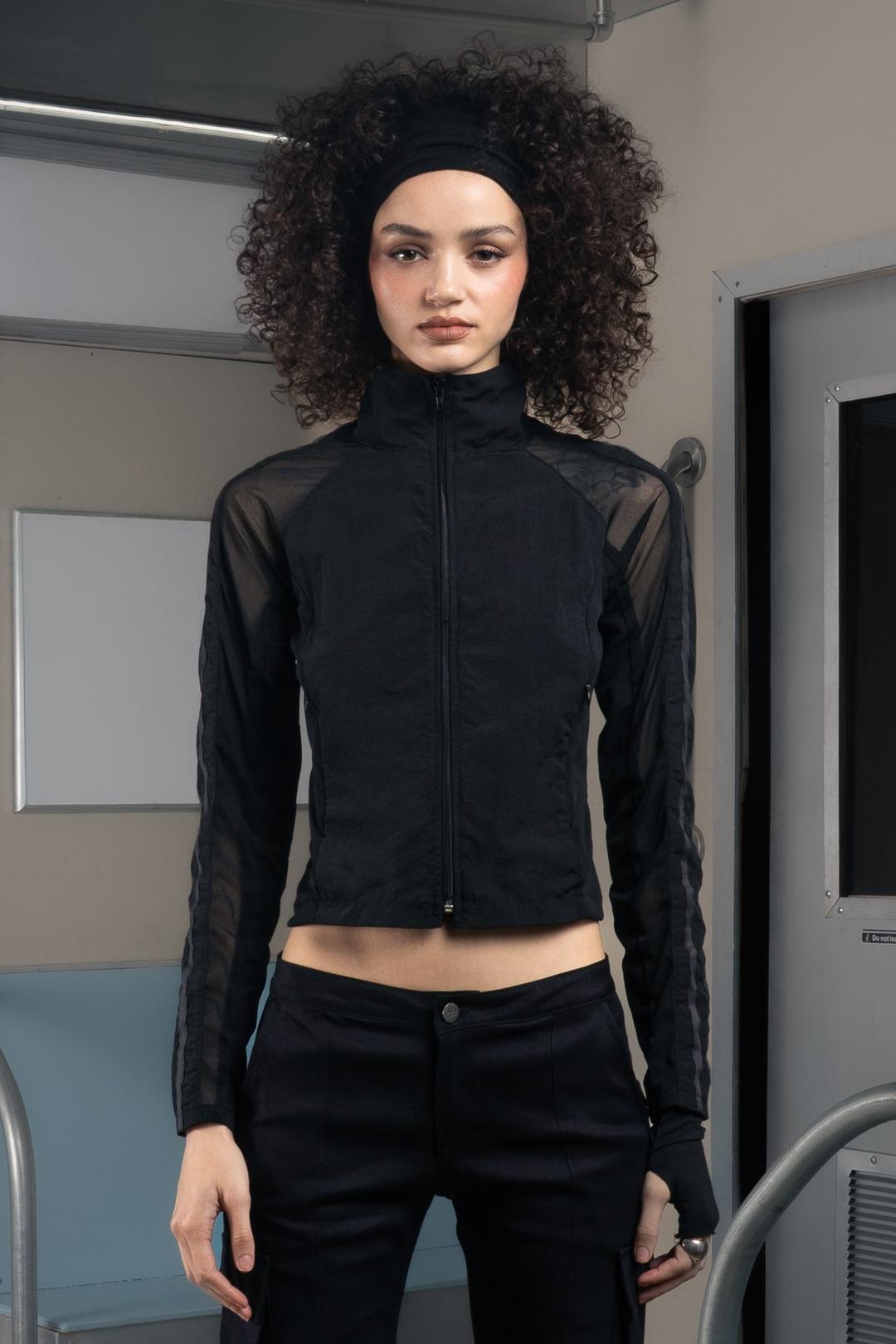 NYLON MESH JACKET BLACK