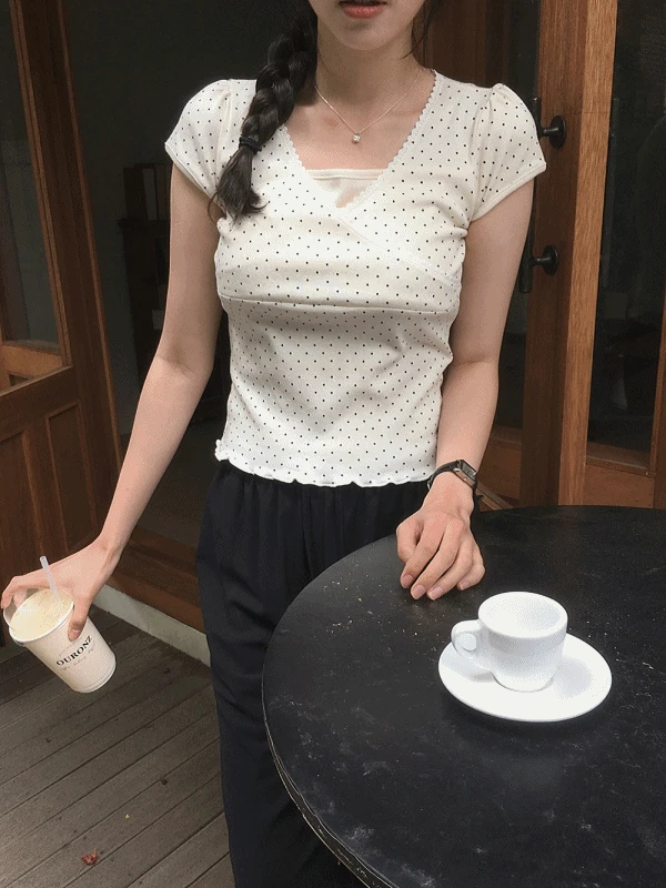 [도트레이스티] Dot layered tee