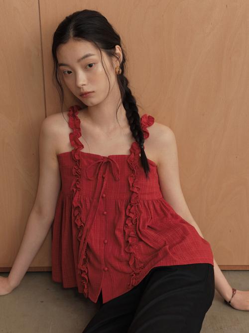 씨위드 블라우스_레드