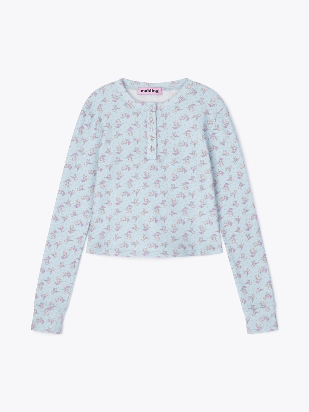 (PRE-ORDER 12/24-12/28) BUNNY HENLEY NECK TEE