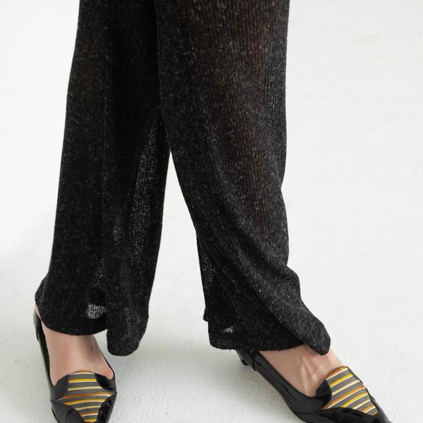 Etro Patent Leather Jacquard Trim Flats