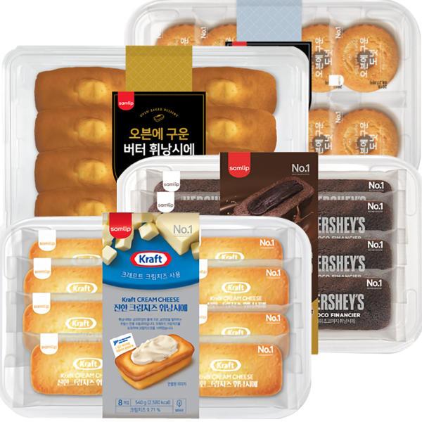 SPC 삼립 휘낭시에 8개입 4종 골라담기 /오븐구운 버터 크림치즈 초코퍼지  도넛