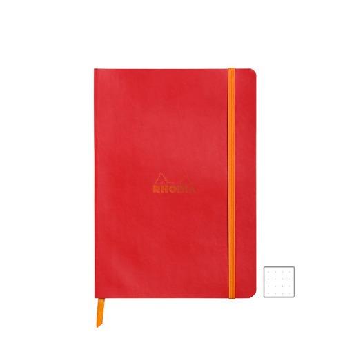 로디아 소프트커버노트 포피레드 도트 A5