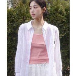 시어 스트라이프 루즈핏 셔츠/Z252MSC105