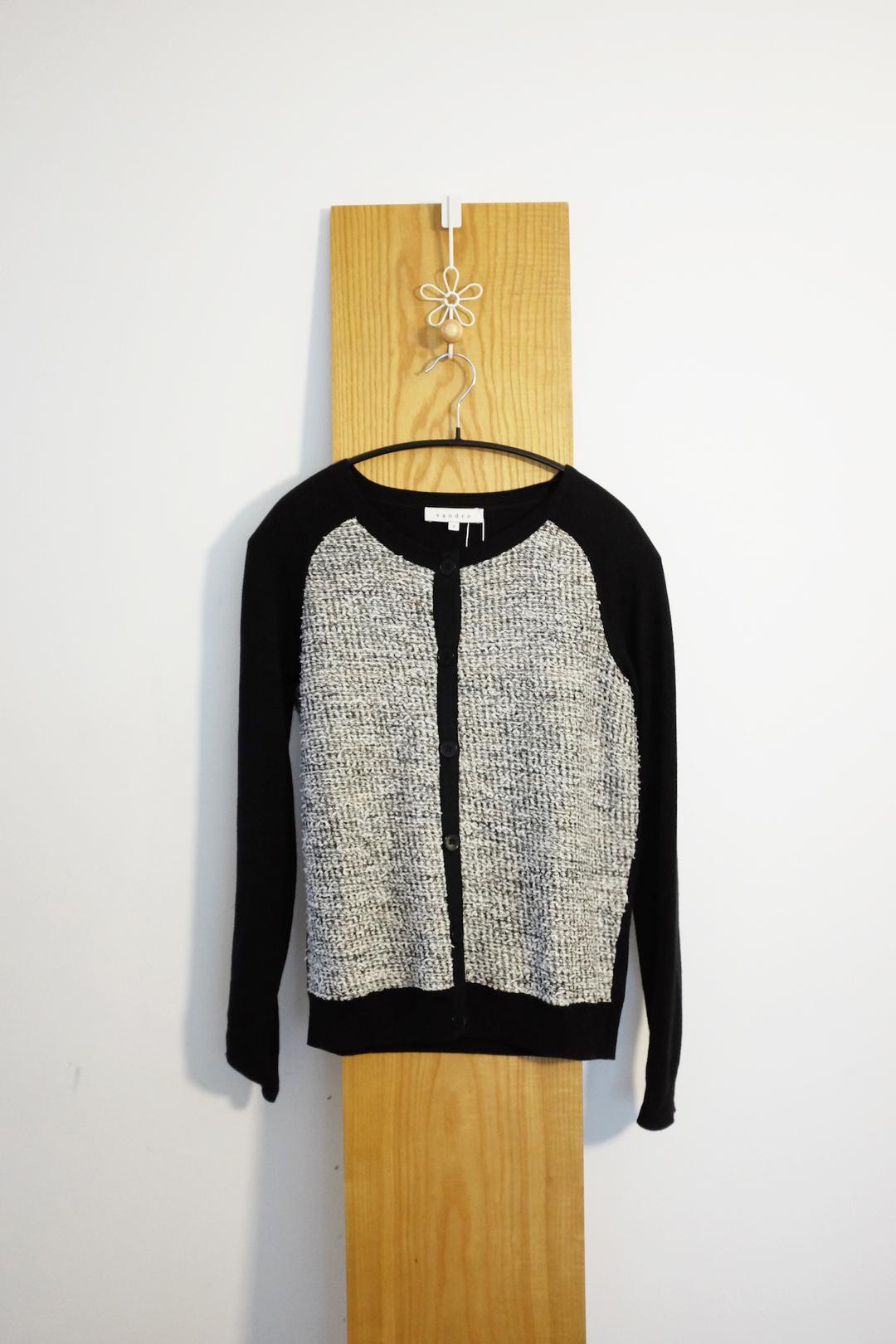 SANDRO tweed gardigan