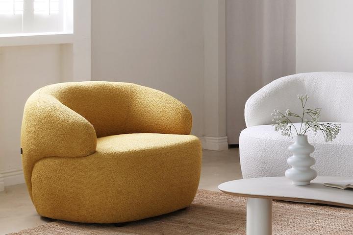 앙블레 발수 패브릭 1인 소파 (부클레 원단)